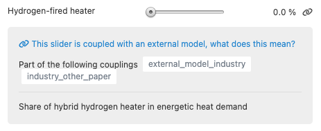 A screenshot from the ETM showing the standard ETM paper industry modelling before coupling